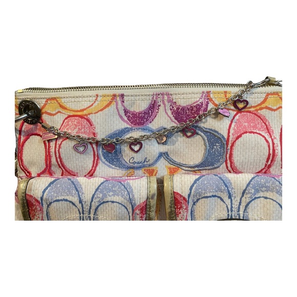 Coach Multi Pink Heart Charms Making a Great Long Purse Charm. NWOT - Picture 3 of 5